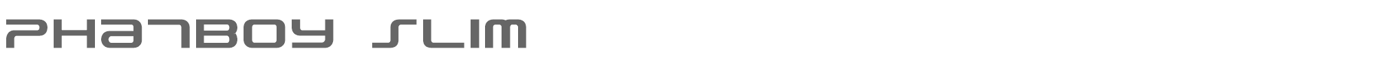 Sample characters PhatBoy Slim Font